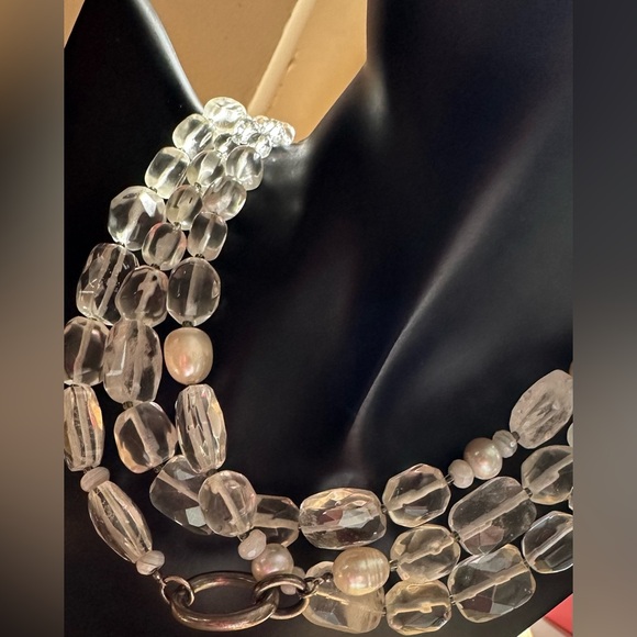 Silpada White Heat Quartz Pearls and Sterling Silver Necklace - Picture 9 of 9